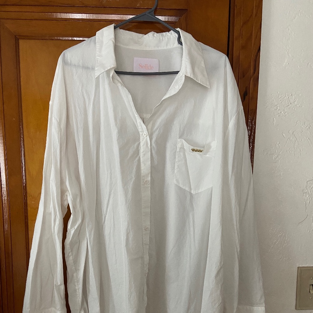 Selkie Oversized Ivory Big Blouse NWOT